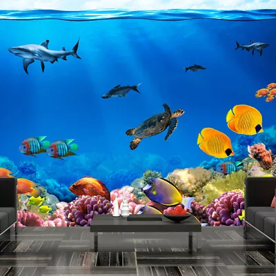 FISH UNDERWATER OCEAN Photo Wallpaper Art Wall Mural Home Decoration 10110903-3 • £89.99