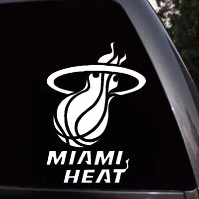 Miami Heat Team Logo Car Window Truck Laptop Macbook Vinyl Decal Sticker • $3.99