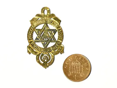 1921 Antique Gilt Silver JAMES A. HAWKE Masonic ARCH CHAPTER Jewel MEDAL • £26