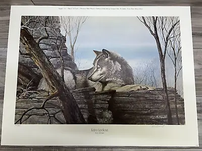 R. J. McDonald  Lobo Lookout  Print Signed & Numbered 863/1000  Nature Wolf • $129.99