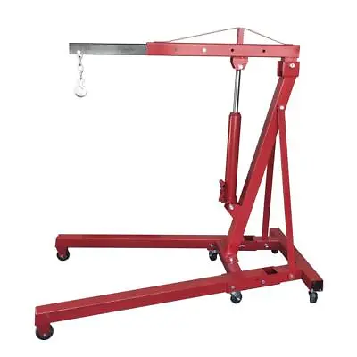 High Quality 2 TON Red Engine Motor Hoist Cherry Picker Shop Crane Lift Foldable • $238