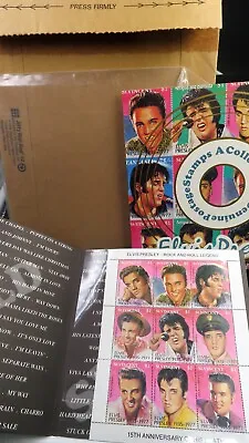 Elvis Presley Stamps A Collection Of Genuine Postage Stamps Album 9 Mail Stamps • $15.99