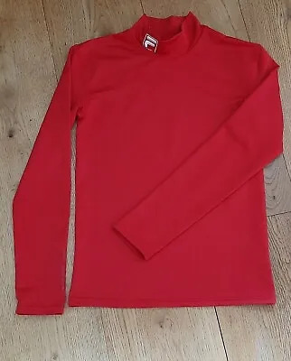 £13 • Buy UK Kids 9/10Y Chest 28  FILA COLD Sport's Cold Weather Base Layer Top Red   