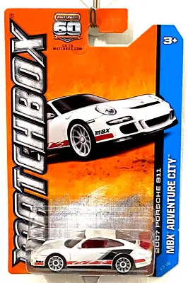 Matchbox 60th MBX ADVENTURE CITY 2013 PORSCHE 911 White 8/120 IN PROTECTOR • $29.98