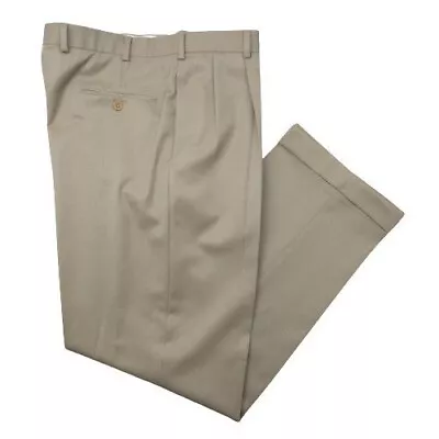 Brooks Brothers Pants Mens 36x32 Brown Pleated Madison Fit Dress Slacks Suit • $35