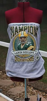 Green Bay Packers Aaron Rogers Superbowl Strapless Tube Shirt Size Medium • $22.50