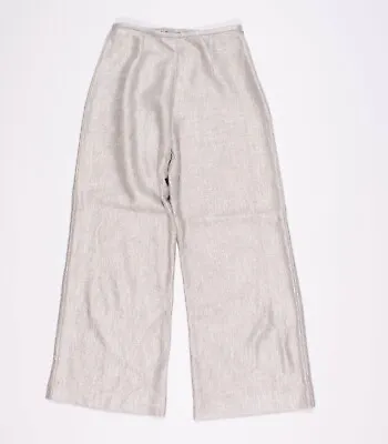 $79.99 • Buy Staud Silver Woven Culotte Wide Leg Crop Pants Size XS 