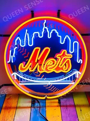 17 X17  New York Mets Bar Neon Sign Light Lamp With HD Vivid Printing Z023 • $144.59