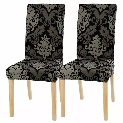 1-6PCS Dining Chair Seat Covers Spandex Slip Banquet Home Protective Covers UK • £3.59