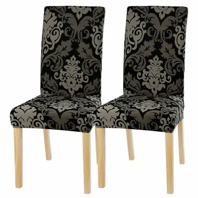 Dining Chair Seat Covers Slip Banquet Protective Stretch Covers Removable UK • £3.59