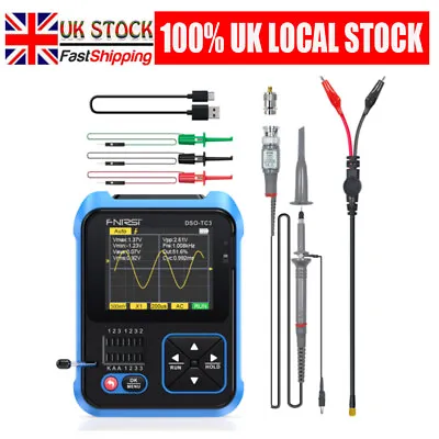 DSO-TC3 3 In 1 Digital Oscilloscope Transistor Tester Signal Generator 500kHz UK • £47.89