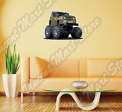 Monster Truck Jam 4X4 Offroad Tractor Race Wall Sticker Room Interior Decor 22  • $19.99