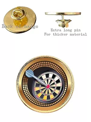 Darts Bullseye (A) 26mm Metal Lapel Domed Pin Badge • £4.99