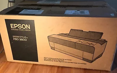 Epson Stylus Pro 3800 Inkjet Printer W/ New Ink Cables Cover ONLY 206 Pages! • $1698