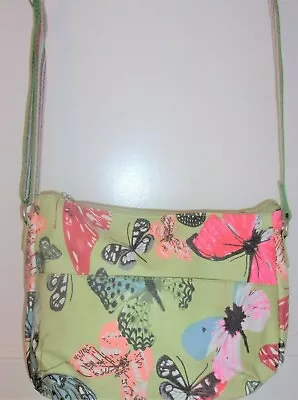 Butterfly Print Ladies Shoulder/Crossbody Bag Green - Fully Lined - Free Postage • £12.99