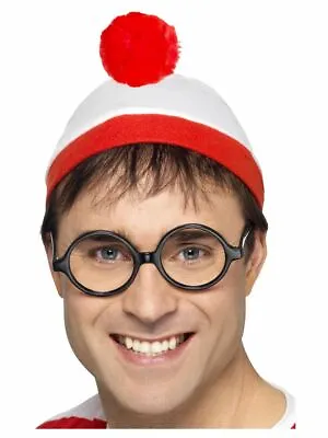 Wheres Wally Kit Hat Glasses Official Licensed Mens Womens Fancy Dress Accessory • £9.99