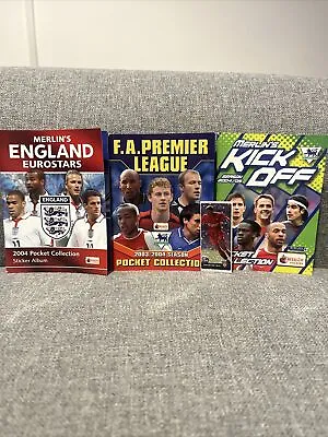 Football Sticker Album Pocket Collection Bundle 3x Merlin 03/04 04/05 & England  • £12.99
