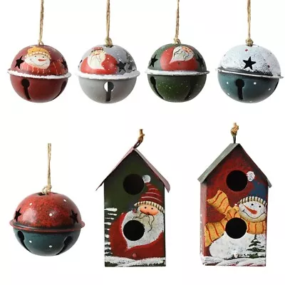 Christmas Bells Ornaments Santa Claus Bells Tree Pendant Decoration • $18.10