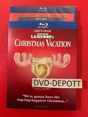 Christmas Vacation Blu-ray With Iconic Moments Slipcover Moose Mug Egg Nog Slip • $11.99