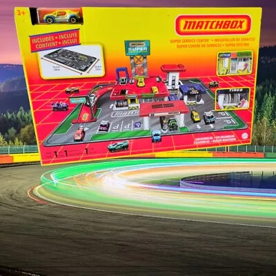 BRAND NEW! Matchbox Super Service Center Playset Car Wash Tire Shop Gas Station • $49.99