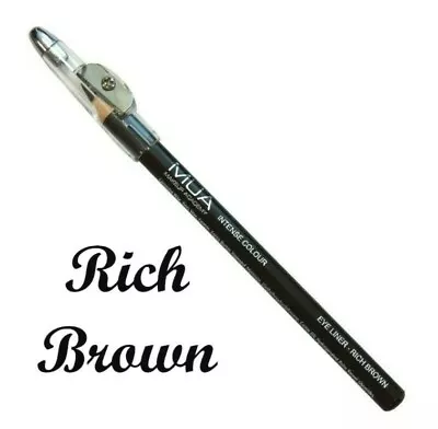 £2.47 • Buy Mua Intense Colour Eye Liner Pencil With Sharpener Rich Brown £2.47