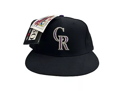 Vintage Colorado Rockies New Era Diamond Collection Fitted Hat Cap Size 6 7/8 • $30