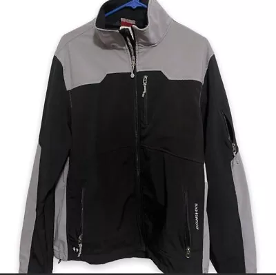 Mens Black Double Diamond Jacket Full Zip Size Large • $60