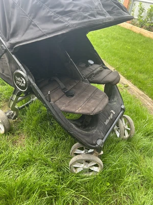 Baby Jogger City Mini Double Pushchair And Rain Cover • £101.91
