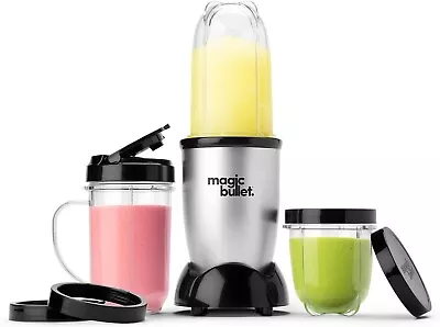 Magic Bullet Blender Small Silver 11 Piece Set • $64.99