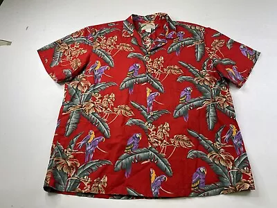 Paradise Found Hawaiian Shirt Mens XL Magnum PI Parrot Jungle Tom Selleck • $29.99