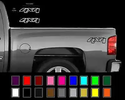 $14.85 • Buy 4x4 Decal Set Fits: 2007 - 2013 Chevy Silverado 1500 GM Truck Vinyl Stickers