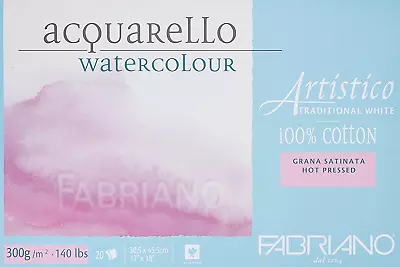 Fabriano Artistico Watercolor Block 12  X 18  Traditional White • £56.87