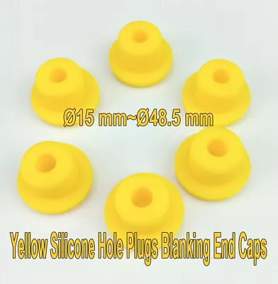 Cover Plug Yellow Silicone Hole Cover Plug Hollow Cover Cap Seal Plug Φ15~48.5mm • £5.75