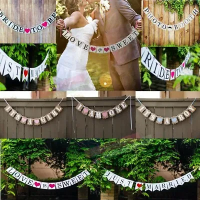 Baby Shower Wedding Party Bunting Banner Wedding Bunting Banners Card Photo Prop • £3.99