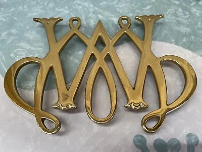 Virginia Metalcrafters Williamsburg William & Mary Brass Trivet • $19.99