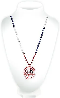 New York Yankees Bead Necklace With Round Medallion Great Game Day... • $18.79