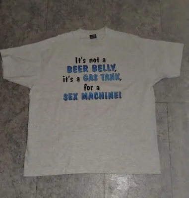 Vintage Vtg 90s   It’s Not A Beer Belly  Tee Single Stitch Made In USA Mens 3XL • $15