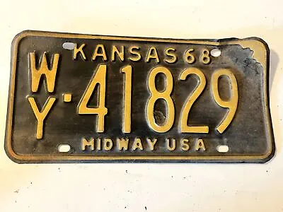 Vintage 1968 Kansas 41829 Wyandotte County License Plate • $7.65