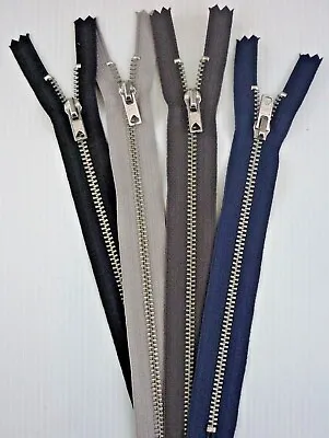 Metal Teeth Trouser Zips Closed Ended - Pick Your Length And Colour • £1.99