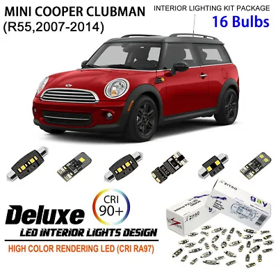 Deluxe LED Interior Light Kit Xenon White For R55 2007-2014 MINI COOPER CLUBMAN • $19.78