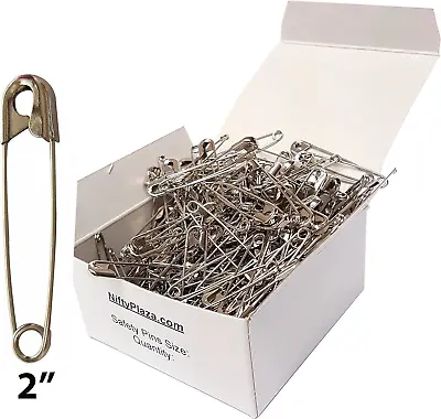 Extra Large 2 Inch Safety Pins - Heavy Duty Large Safety Pins Silver Safety P... • $11.72