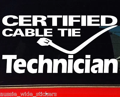 $6.90 • Buy Funny BNS JDM 4x4 Dual Cab Ute Car Accessories Stickers CABLE TIE TECHNICIAN