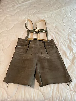 Authentic Men’s German Lederhosen Shorts Suede Leather Men's (43) • $50