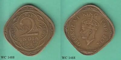 British India 2 Annas 1942 (George VI) Coin • $5.85