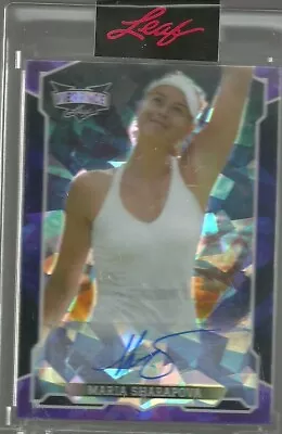 Maria Sharapova 2022 Leaf Vibrance PURPLE CRYSTALS Auto Autograph #3/4 • $239.99