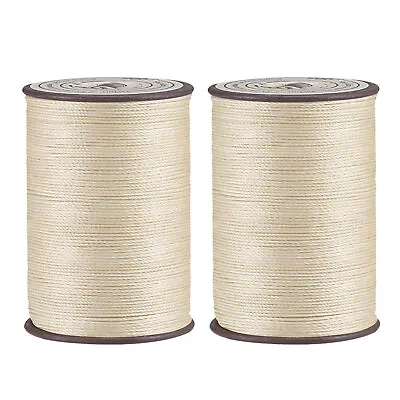 $16.40 • Buy 2pcs Thin Waxed Thread 137 Yards 0.55mm Dia Polyester Wax-Coated Cord Linen
