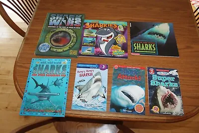 7 Sharks NF Nonfiction Science Readers Books Lot Stickers Attack Wars Wild • $8.50