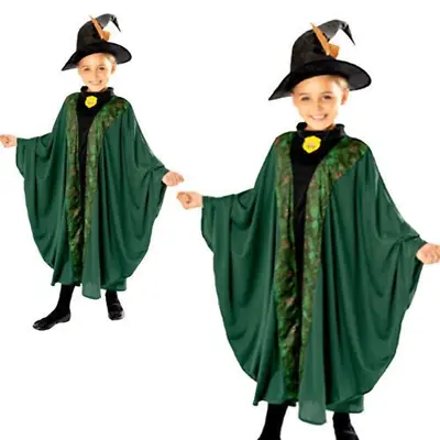 Professor McGonagall Robe Harry Potter Robe Girls Fancy Dress World Book Day Cos • $42.04