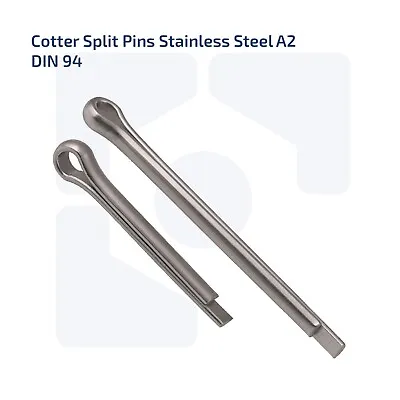 Cotter Split Pins 1mm Up To 10mm - A2 Stainless Steel - DIN 94 Clevis Pin Metric • £125.59