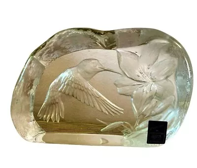  Paperweight Capredoni Dartington Crystal Hummingbird Made In England Hand Made  • $37.80